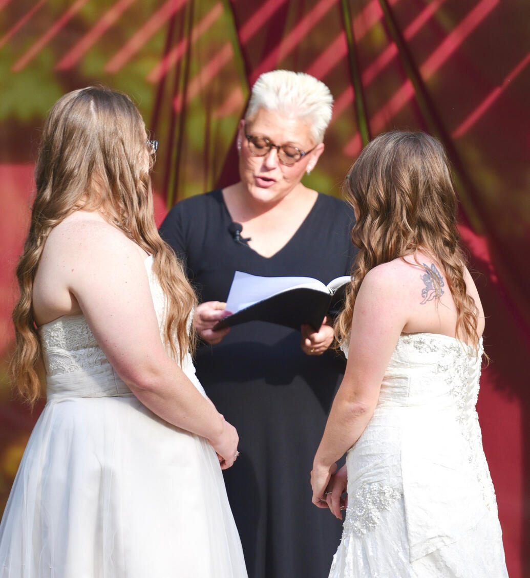 Formal Wedding Ceremony Couple LGBTQ Wedding Officiant Indy!